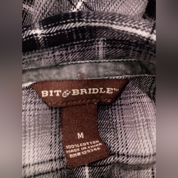 Bit & Bridle Monochrome Plaid Shirt - Picture 6 of 9